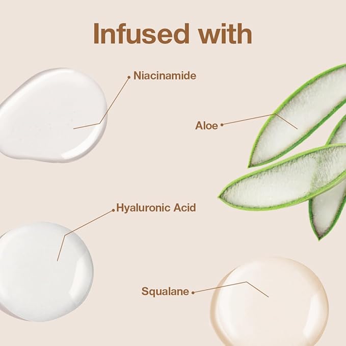 Palladio Skin Tint with Aloe, Niacinamide and Hyaluronic Acid, Sheer to Medium Coverage, Glowy Finish, Brightening and Blurring Lightweight Foundation Makeup (Medium Sand)