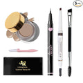 Upgraded Eyebrow Stamp Pencil Kit for Eyebrows Makeup, with Waterproof Eyebrow Pen, Black Eyebrow Eyeliner, Eyebrow Pomade, Specially Customized Blade Shaped Eyebrow Brush and Eyebrow Razor