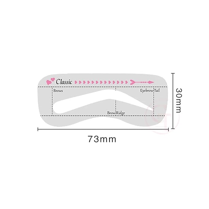 TgoBeauty 10PCS Women Eyebrow Card Reusable High Durability Eyebrow Stencil Grooming Shaper Template Eye Makeup Tools Stickers for Eyebrow PMU (10pcs/set)
