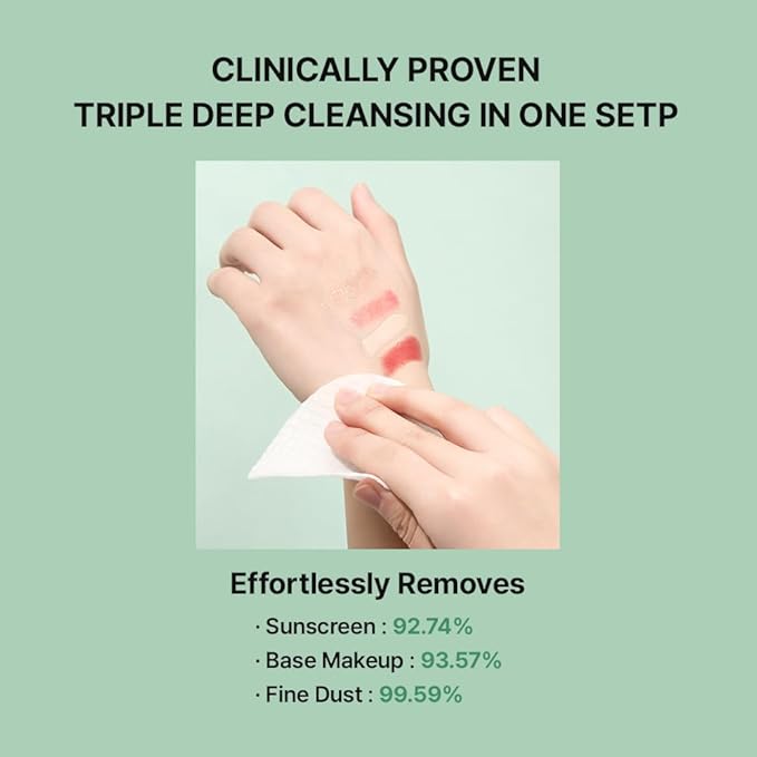 NEEDLY Mild Cleansing Pad, Makeup Remover for Sensitive Skin (60 Pads), Triple Deep Cleansing, Barrier Care with Only Two Surfactants & Panthenol, Extra-Large Soft Vegan Pad, Korean Skincare