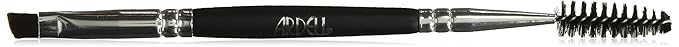 Ardell Duo Brow Brush Grooming Tool, 2-In-1 Angled Eyebrow Brush with Spoolie, for Natural Looking Brow