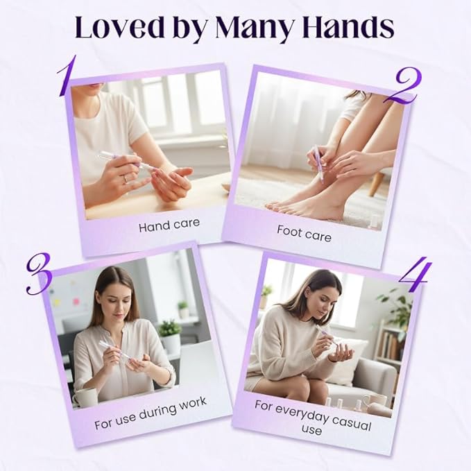 Cuticle Oil Pusher Pen – 2-in-1 Nail Care Tool with Ceramic Cuticle Pusher & Moisturizing Oil, Portable Nail & Hangnail Care Pen for Dry Cuticles & Daily Hand Beauty