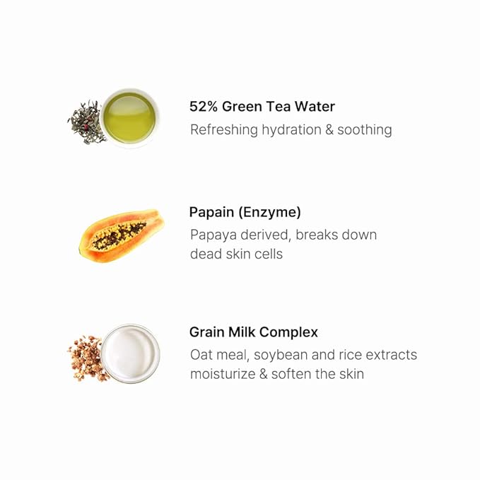 BY WISHTREND] Green Tea & Enzyme Milky Foaming Wash 140g, Papain, Grain Milk Complex, Hydrating, Pore Cleansing, for Sensitive