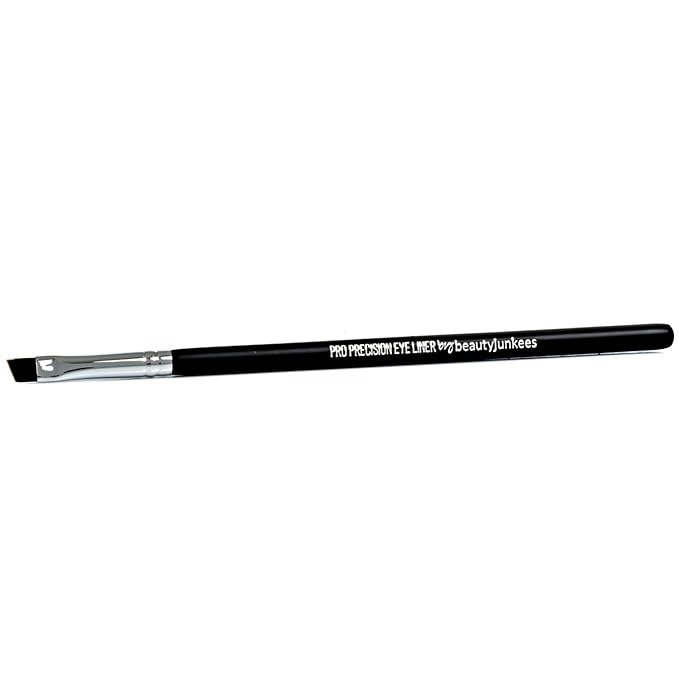 Thin Eyeliner Brush Winged Liner Brush - Beauty Junkees Precision Eyeliner Brush, Tightline Angled Eye Liner Brush for Eyes Makeup Applicator, Liquid, Cream, Powder, Cake, Eyebrow Cosmetics, Synthetic