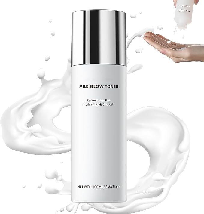 Milk Skin Toner, Deep Moisturizing Refreshing Skin Soothing Milky with Rice Bran Extract, Centella Asiatica Extract, Glow Milk Toner for Fresh, Cooling, Soothing, Makeup Prep Spray