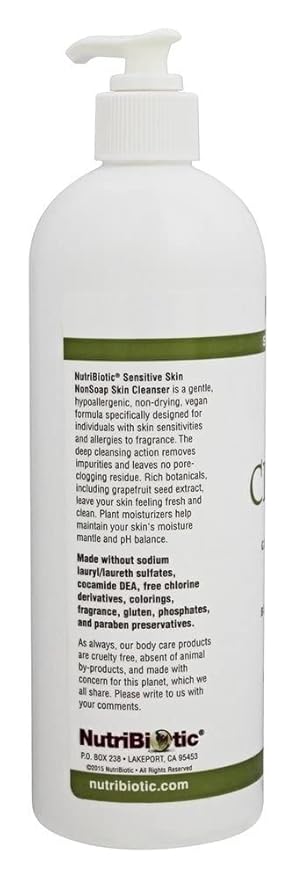 Nutribiotic Nonsoap Skin Cleanser, Sensitive Skin, 16 Fluid Ounce