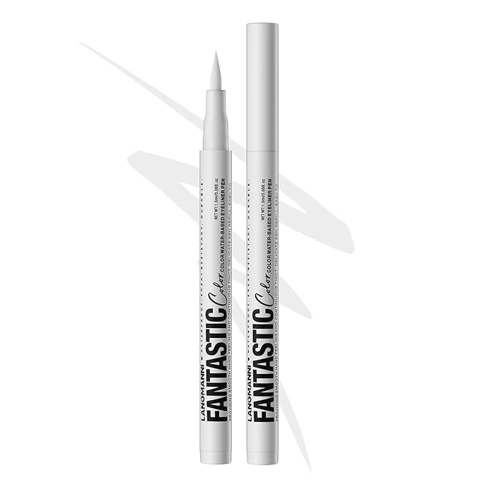 Liquid Eyeliner Pen with Ultra Fine Felt Tip - Matte White, Waterproof, Smudge Proof & Quick Drying for Long Lasting Wear (01#)