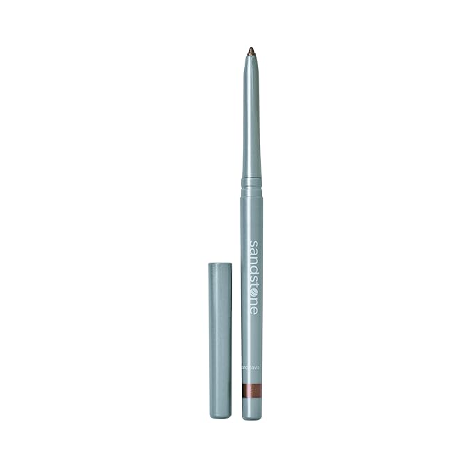 Sandstone Scandinavia Hypoallergenic Waterproof Metallic Eyeliner Pencil – Golden Brown – Fragrance-Free, Vegan – Smudge-Proof Eye Liner for Sensitive Eyes