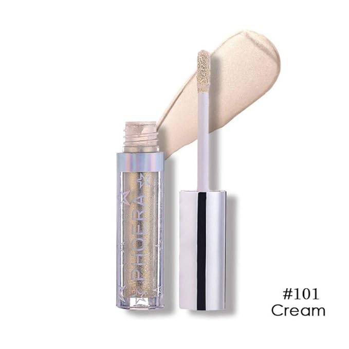 Liquid Eyeshadow 12 Colors Long Lasting Waterproof Shining Shimmer Glitter Eyeline liquid Matte Eyeshadow ,Girls Silver Liquid Eyeshadow for Party Festival Makeup Beauty