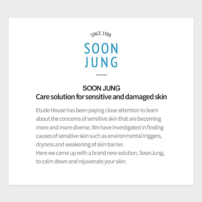 ETUDE SoonJung Hydro Barrier Cream, Face Moisturizer for Sensitive Skin, 92.2% Hydrating Ingredients, Low pH Level 5.5, Dermatologically Tested, Panthenol, Madecassoside, Korean Skin Care (2.53 Fl Oz)