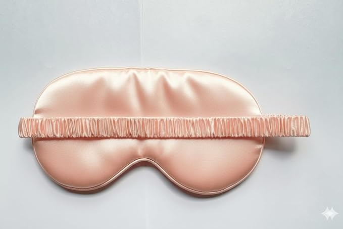 [1 Pack] QSYW Sleep Masks, Satin Eye Mask for Sleeping - Silky Eye Masks Bulk with Storage Bag & Elastic Strap,Pink