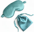[1 Pack] QSYW Sleep Masks, Satin Eye Mask for Sleeping - Silky Eye Masks Bulk with Storage Bag & Elastic Strap,Green