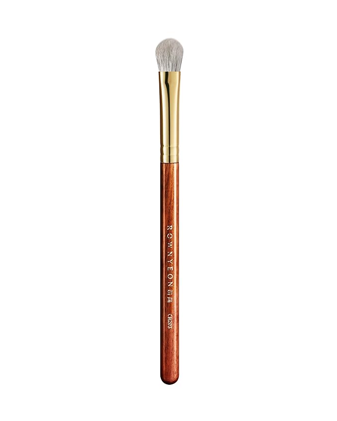 Desert Oak Series LayerCush Fold Builder - Small Arctic Fox & Goat Hair Brush for Precise Eyeshadow Placement, Luxury Bubinga Handle (CM 203)