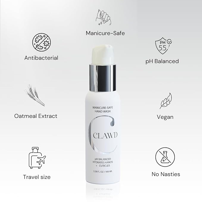 CLAWD Hand Soap for Women - Gentle Manicure-Safe Hand Wash with Moisturizing Formula - Ideal for Maintaining Manicures, Premium Hand Soap for Soft and Clean Hands | 100ml/3.38floz