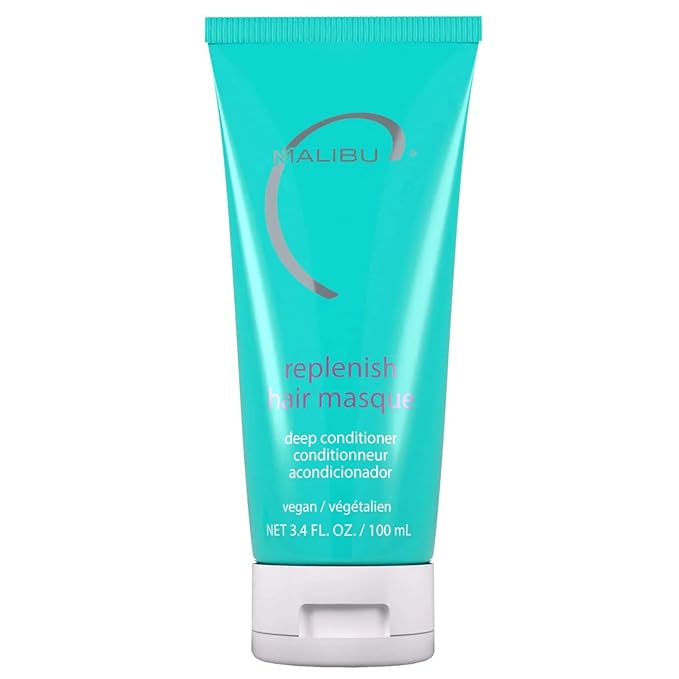 Malibu C Replenish Hair Masque - Travel Size Ultra Hydrating Deep Conditioner for Hair Repair - Reparative Formula with Avocado Oil for All Hair Types, 3.4oz