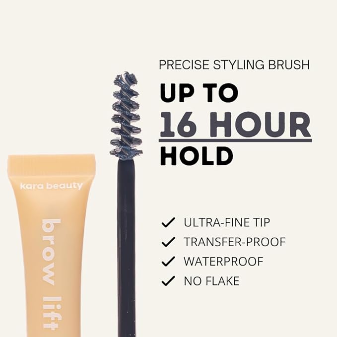 Kara Beauty Brow Lift - Clear Eyebrow Gel for Laminated Look, Extreme Hold Brow Kit, Fluffy Eyebrow Styling Clear Gel for Eyebrows, Makeup Essential
