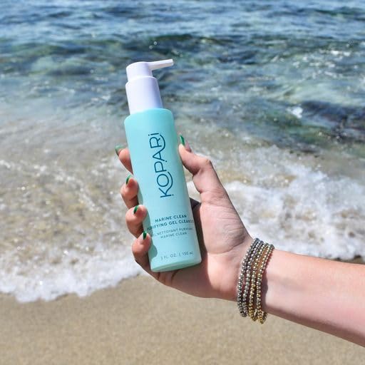 Kopari Marine Clean Purifying Gel Cleanser, Infused with Amino Acids & Vitamin B5, Dual-Action Gel-to-Foam Cleanser, Gentle and Nourishing, 5 oz | New Look, Same Formula, Product Packaging May Vary