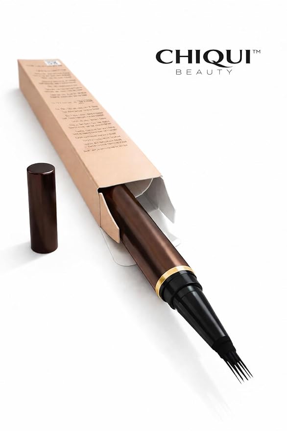 Chiqui Filler Eyebrow Pen - Natural, Long lasting, Waterproof, Vegan. Achieve Flawless, Natural-Looking Brows. Perfect for Alopecia, Eyebrow Gaps, Sparse patches, Thinning Eyebrows, Over-Plucked Areas