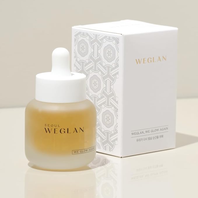 WEGLAN K-Ginseng Glow Ampoule 30ml – Korean Hydrating Face Serum & Essence with 6-Year Ginseng, Dexpanthenol (B5), and Soothing Botanicals – Lightweight, Moisturizing, Non-Sticky Formula