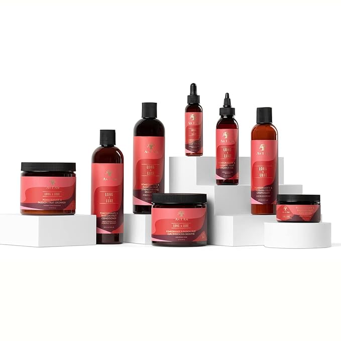 As I Am Long and Luxe GroHair Oil - 4 ounce - Rejuvenate the scalp - Promote hair retention - Enriched with Pomegranate and Passion Fruit, Beta-Sitosterol & JBCO