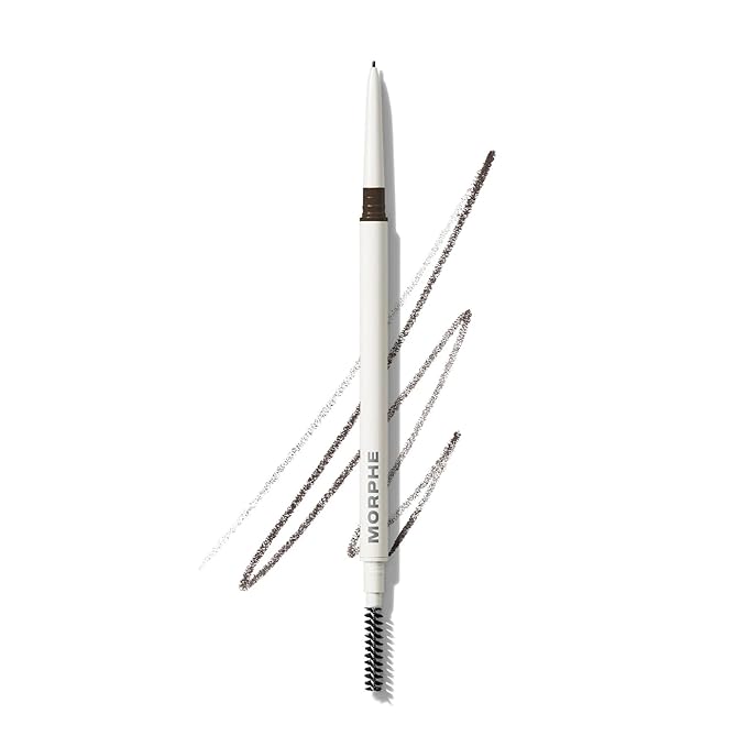 Morphe Nano Brow Pencil - Ultrafine Eyebrow Pencil for Hairlike Strokes - Precision Eye Makeup with Spoolie Brush for Natural Definition and Long-Lasting Wear - Java (0.001 oz)