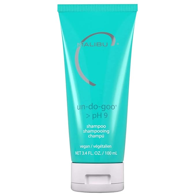 Malibu C Un-Do-Goo Clarifying Shampoo for Build Up - Travel Size Deep Cleansing Treatment for Styling Product Residue - Weekly Scalp Detox, Shine Restoring, Hair Cleanser for Women & Men, 3.4oz