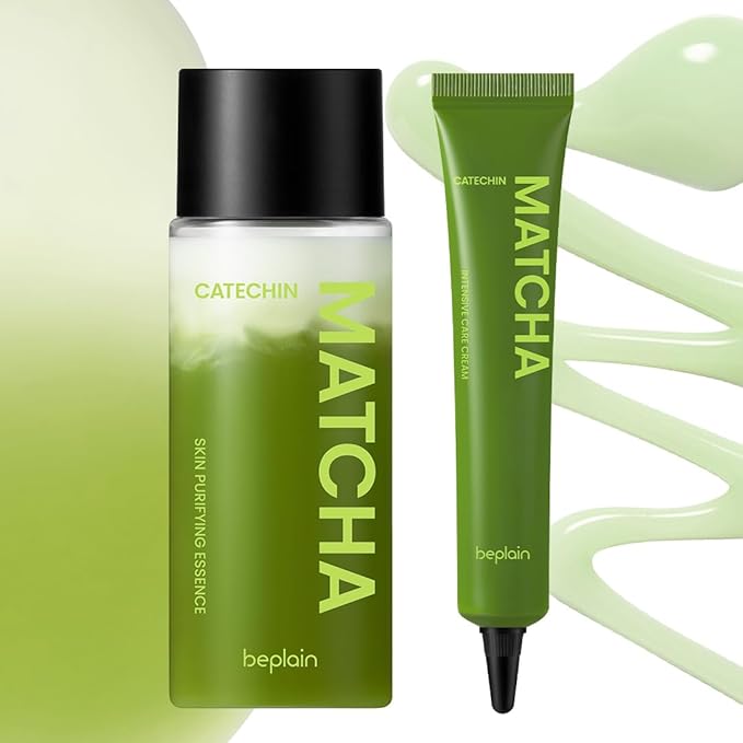 beplain Matcha Catechin Skin Purifying Essence for Face | Hydrating & Balancing Facial Essence for Glowy Skin | Suitable for Sensitive Skin | K-Beauty (5.07 fl oz / 150 ml) (Matcha Catechin Duo)