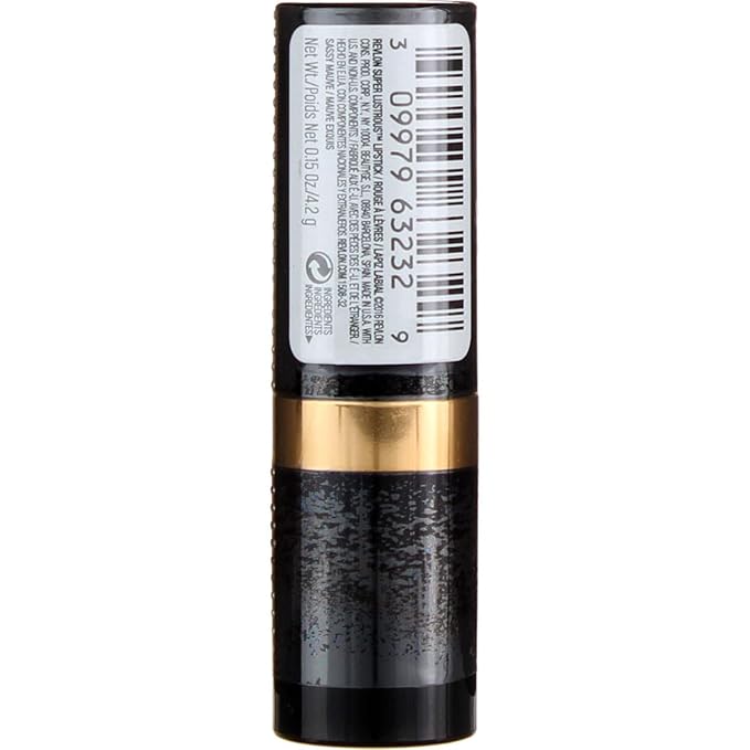 Revlon Super Lustrous Lipstick with Vitamin E and Avocado Oil, Cream Lipstick in Mauve, 463 Sassy Mauve, 0.15 oz (Pack of 2)
