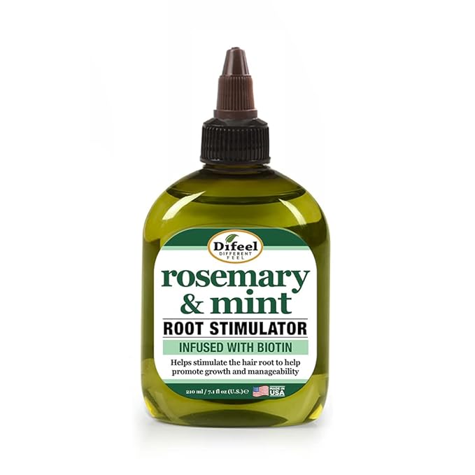 Difeel Rosemary and Mint Root Stimulator Oil with Biotin for Hair Growth, 7.1 oz. - Hair Growth Scalp Treatment
