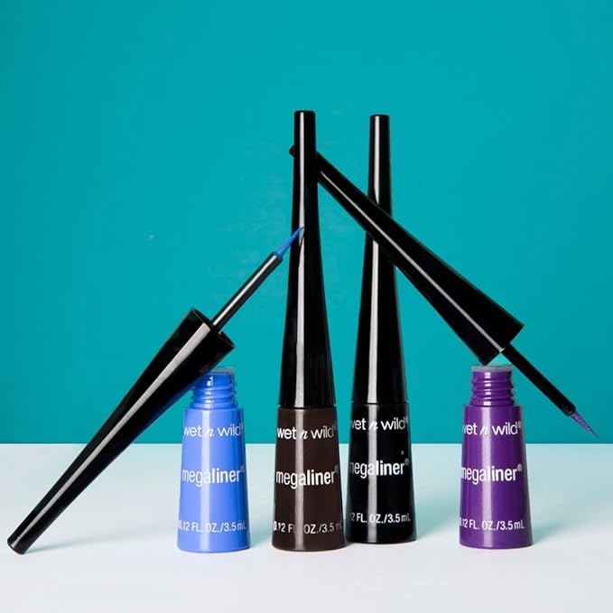 wet n wild MegaLiner Liquid Eyeliner - Black (packaging) (Pack of 2)
