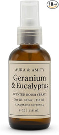 Aura & Amity Premium Room & Linen Spray – Handmade Luxury Fabric & Home Fragrance Mist, Long-Lasting & Eco-Friendly (Geranium & Eucalyptus)