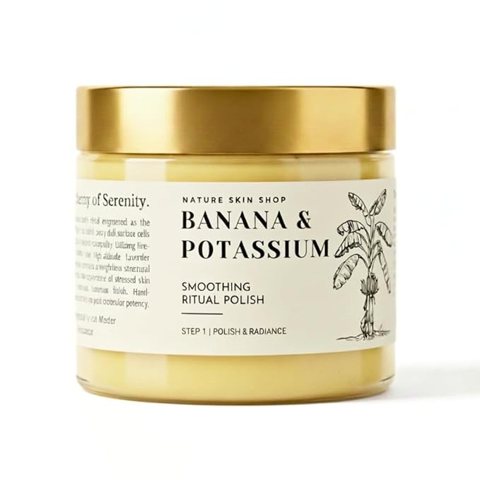 Nature Skin Shop Banana & Potassium Smoothing Ritual Polish – Hydrating Whipped Exfoliating Body Scrub, 8oz