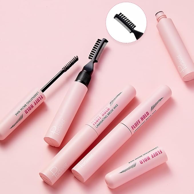 Clear Eyebrow Gel Eyebrow Fixer with Brow Comb, Long Lasting 3D Brow Wax Eyebrow Shaping Makeup, 1 Piece