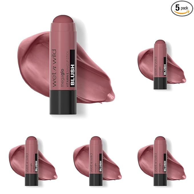wet n wild Megaglo Vitamin E Makeup Stick Say It Ain't Rose (Pack of 5)