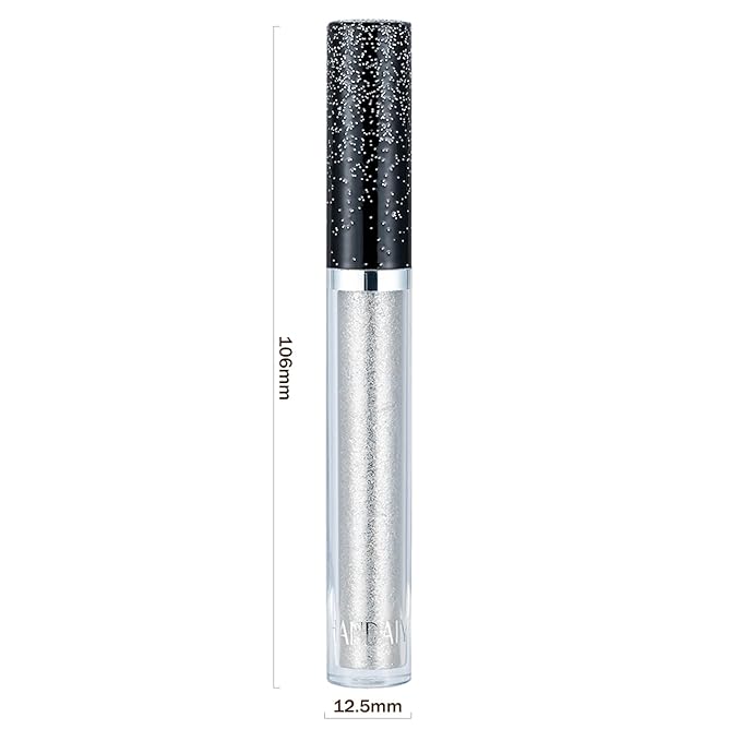 Liquid Eyeshadows, Long-lasting Liquid Glitter-Eyeshadows Colorful Eye Shadows for Eye-Makeup (Silver)