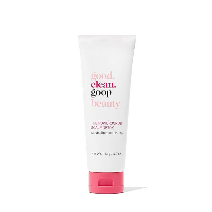good.clean.goop beauty The Powerscrub Scalp Detox | Clarifying Shampoo to Detoxify Hair and Scalp | Salt Scrub with Vitamin E, Amino Acids & Chlorella Extract | Cruelty-Free & Vegan Shampoo | 4 Fl oz
