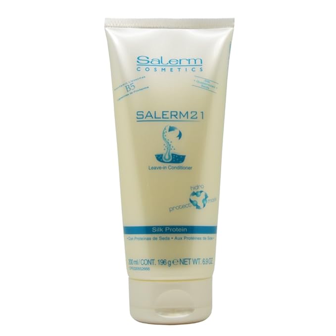 Salerm Cosmetics 21 LEAVE-IN Conditioner, B5 Provitamin Lipsomes & Silk Protein (6.9 oz - tube size)