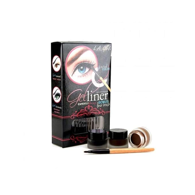 L.A. Girl Gel Liner Kit, Brown GEL724 (Pack of 2)