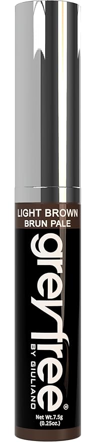 Root touch up hair mascara temporary cover conceal gray roots hair lines eyebrows mens mustache and beards Light-Brown
