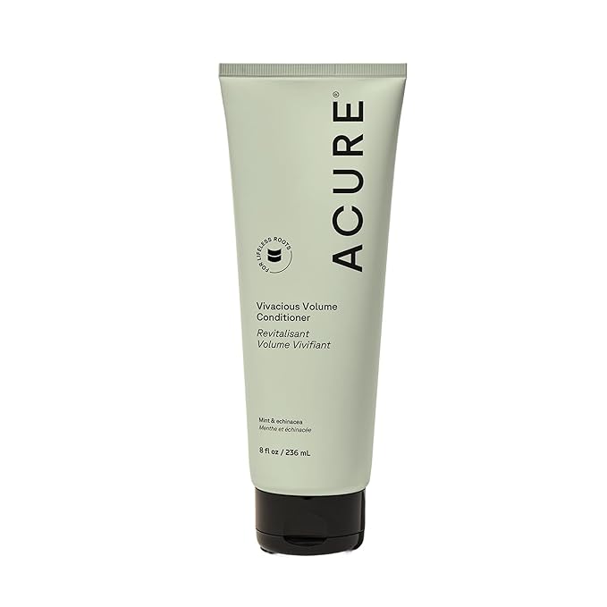 Acure Vivacious Volume Conditioner - Volumizing Conditioner for Women & Men, Lightweight & Moisturizing for Fine, Thinning Hair, Boost & Lift Thin Hair, Paraben & Sulfate Free, Clean, Vegan - 8 fl oz