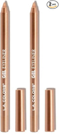 L.A. COLORS Gel Eyeliner, Rose Gold Shimmer CP639 (Pack of 2)