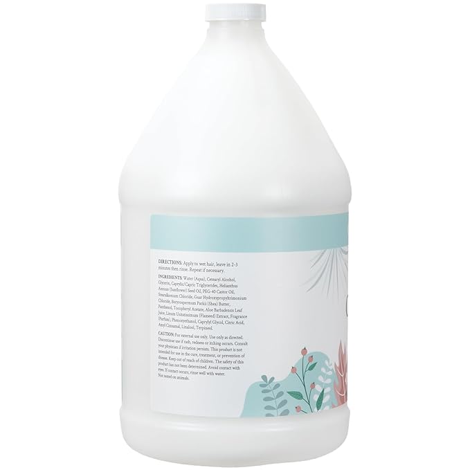 Ginger Lily Farms Botanicals Moisturizing Conditioner for Dry Hair, 100% Vegan & Cruelty-Free, Cucumber Mint Bliss Scent, 1 Gallon (Pack of 4)