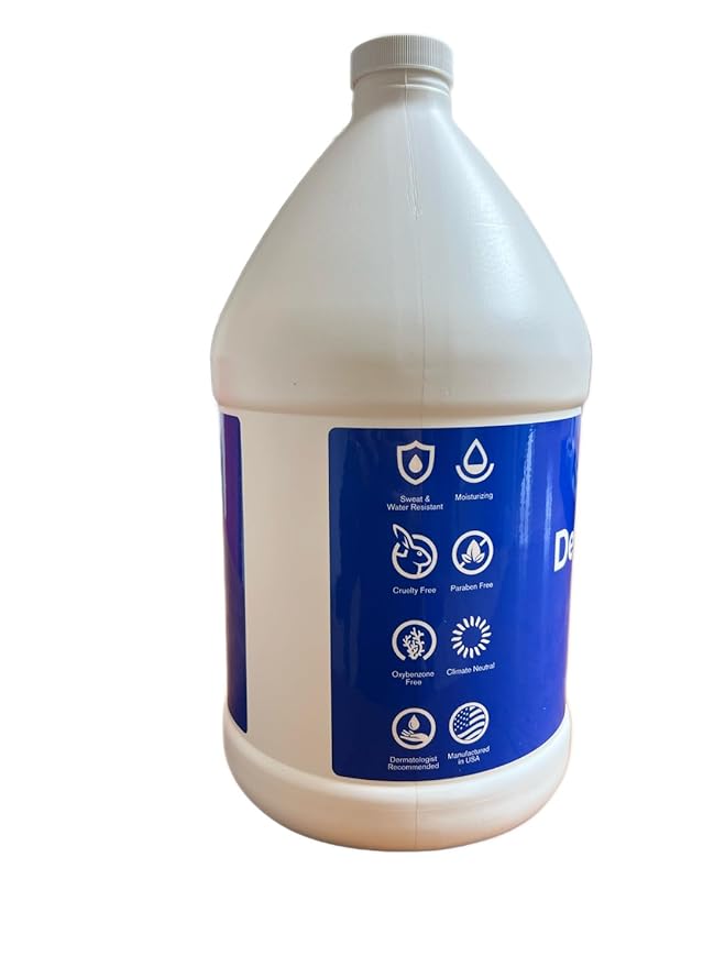 Dermatone Sport Sunscreen Lotion SPF 50 | with Vitamin C & Aloe | Sweat & Water Resistant | Non-Greasy | Broad Spectrum UV Protection| 1 Gallon (128 oz) Pump Bottle