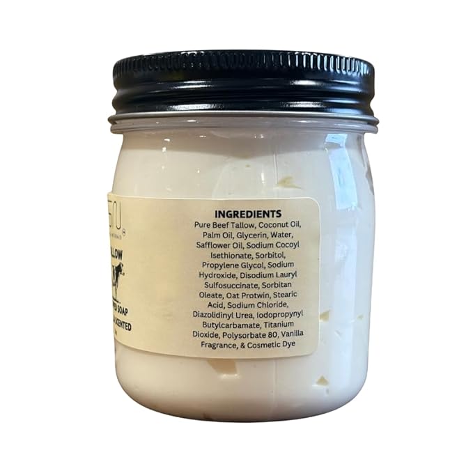 Seoul Naturals Tallow Whipped Soap, Vanilla Scented, k beauty, 8 oz