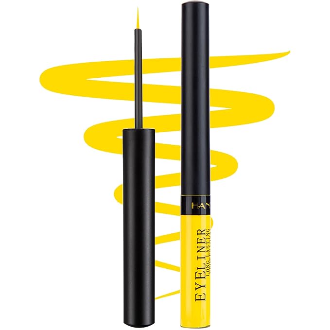 Liquid Eyeliner, Matte Colored Eyeliners, Yellow Eyeliner, White Black Red Brown Green Purple Waterproof High-pigmented Colorful Eyeliners Eye Makeup, 1PC Yellow