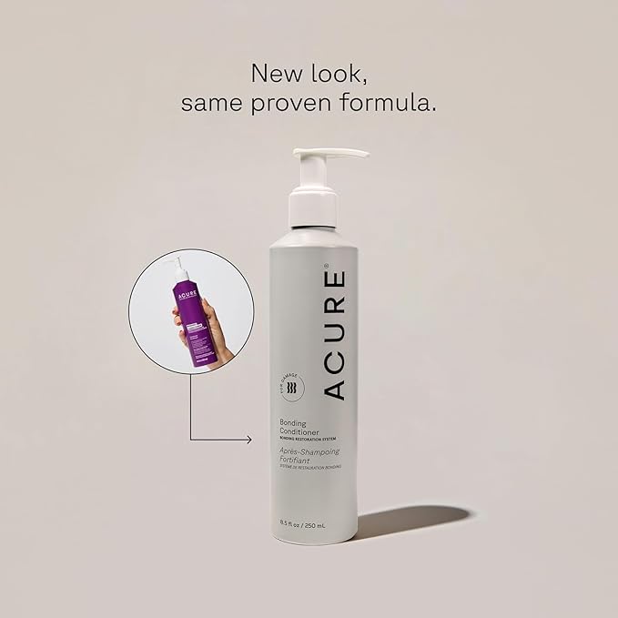 Acure Bonding Conditioner - Deep Moisture Conditioner for Women & Men w/Dry, Damaged, Fine, Dry, Damaged, Color Treated Hair, Cocoa Butter & Avocado Oil, Vegan, Sulfate Free - 8 fl oz (2 Pack)