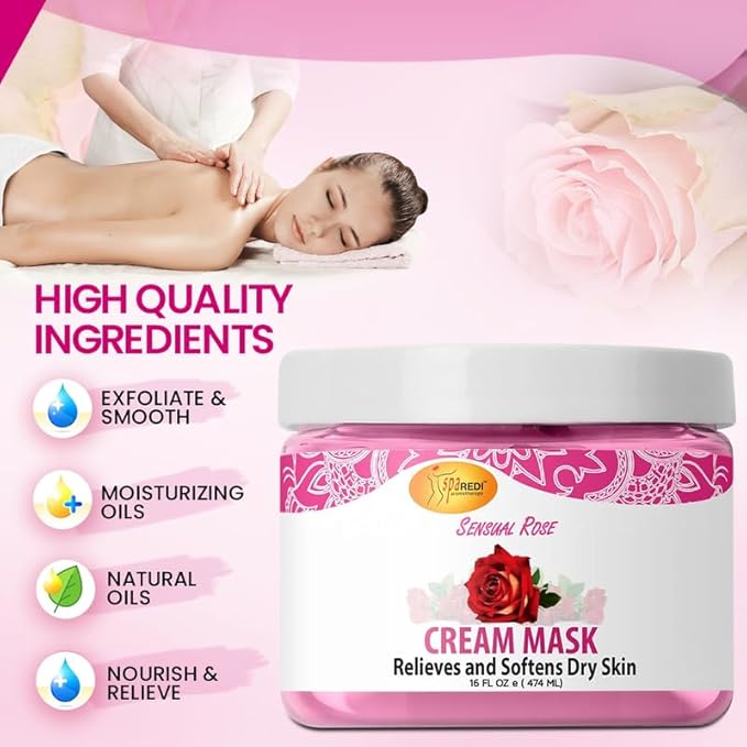 SPA REDI Professional Pedicure & Body Mask - A Concentrated Skin Repair Treatment So Potent, It Requires Gloves for a Visible Transformation on Tough Calluses and Severely Cracked Heels 16 Oz