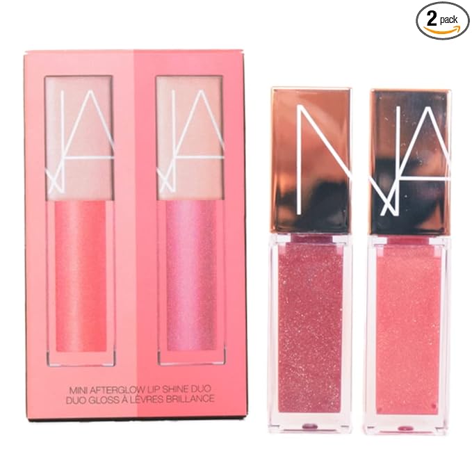 NARS Mini Afterglow Lip Shine Gloss Set:: Orgasm (Sheer Peachy Pink with Golden Shimmer), Unbroken (Shimmering Mauve)