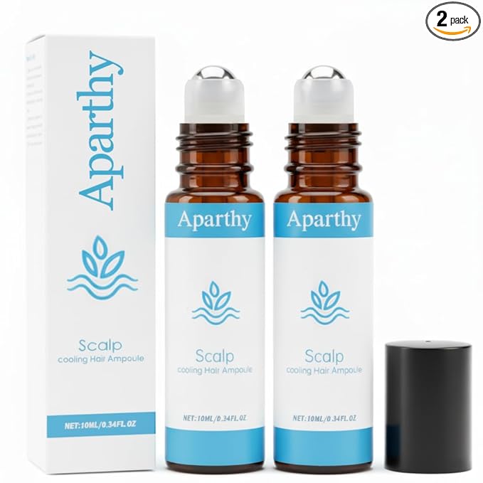 Aparthy Hair Growth Roll On for Hair Strengthening – Rosemary, Menthol & Camellia Oil – Nourishes Scalp, Non-Greasy, for Men & Women – 2 Pack (10ml each)