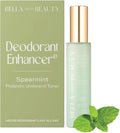 Bella Skin Beauty Deodorant Enhancer® Probiotic Underarm Toner - Spearmint - Patented Pre-Deodorant Spray That Helps Deodorants Last Longer and Helps Sweat Stay Odorless - Underarm Spray, Wipe, Apply